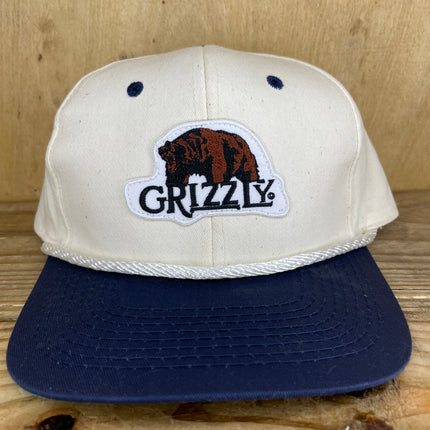 Custom Grizzly chewing Tobacco Vintage Rope SnapBack Hat Cap