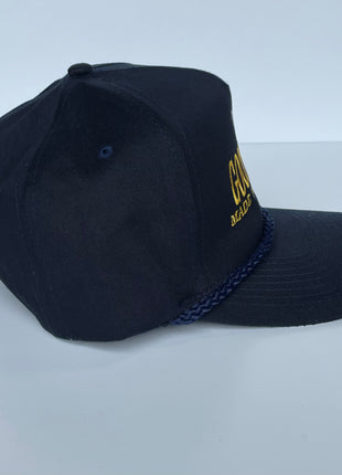 GOOD REAR Made To Feel Good Vintage Navy Blue Rope Snapback Tall Crown Cap Hat Funny Custom Embroidery