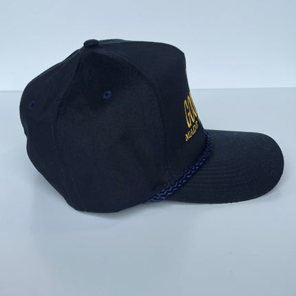 GOOD REAR Made To Feel Good Vintage Navy Blue Rope Snapback Tall Crown Cap Hat Funny Custom Embroidery