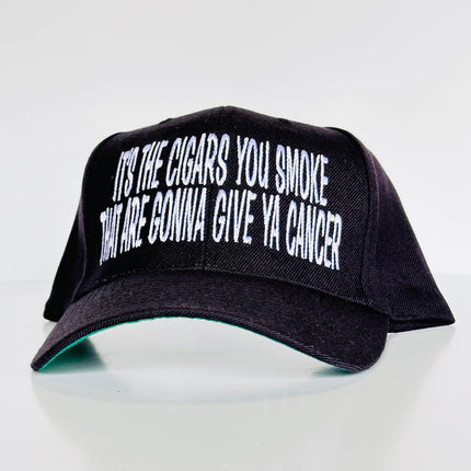 It’s the cigars you smoke that are gonna give ya cancer SnapBack  Hat Cap Funny Potent Frog Collab Custom Embroidery