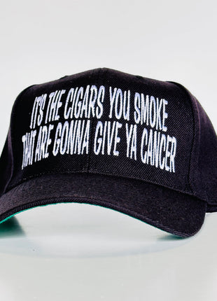 It’s the cigars you smoke that are gonna give ya cancer SnapBack  Hat Cap Funny Potent Frog Collab Custom Embroidery