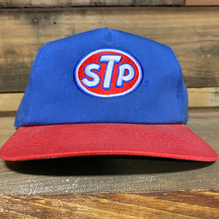 Vintage STP oil red and blue Snapback hat cap
