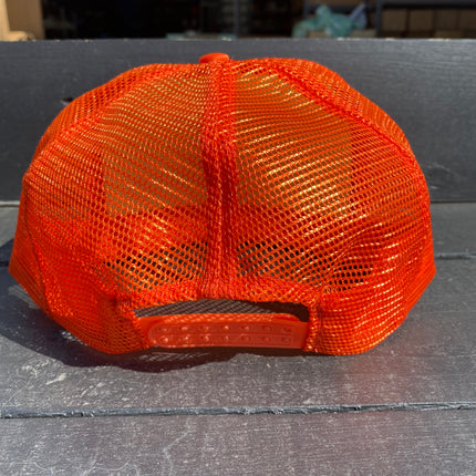 Weekend Hooker on a vintage orange mesh Trucker Snapback Hat Cap Funny Fishing Custom Printed
