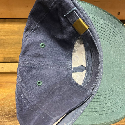 Just Got Laid At 58 Vintage Blue Crown Green Brim Strapback Hat Cap Custom embroidery