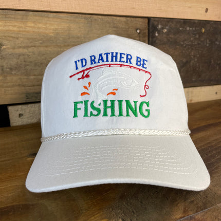 Fish Fear Me Tall Green Crown Strapback Cap Hat Bass Fishing