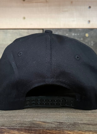 Bradweiser Vintage Black SnapBack Hat Cap with Black rope Custom Embroidery