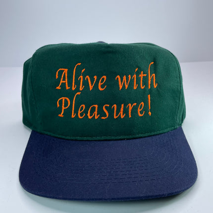 Alive With Pleasure Vintage Strapback Cap Custom Embroidery