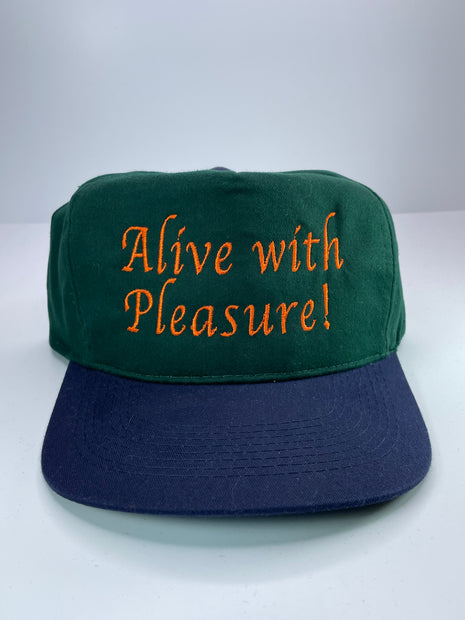Alive With Pleasure Vintage Strapback Cap Custom Embroidery