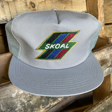 Vintage Skoal Gray Mesh Trucker Snapback Cap Hat Made in USA K-Products