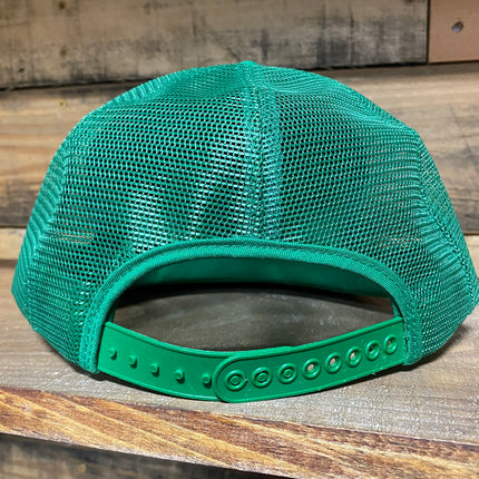 Vintage John Deere Green mesh Snapback hat cap Made in USA