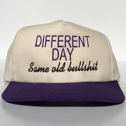 Different Day Same Old Bullshit Custom Embroidered snapback cap hat