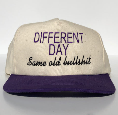 Different Day Same Old Bullshit Custom Embroidered snapback cap hat