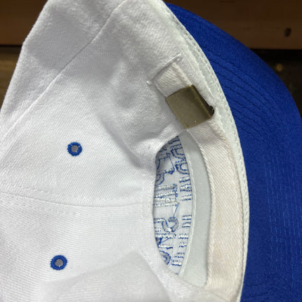 Grippin Shoes Rippin Juuls White Crown Blue Brim Strapback Hat Cap Custom Embroidery
