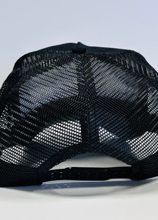 HERE FOR THE BIG TITTIES AND TIGHT KITTIES Mesh Black Trucker SnapBack Funny Hat Cap Custom Embroidered