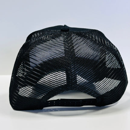HERE FOR THE BIG TITTIES AND TIGHT KITTIES Mesh Black Trucker SnapBack Funny Hat Cap Custom Embroidered