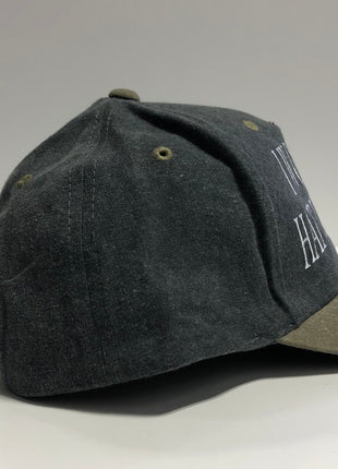 I Wore This Hat Yesterday custom embroidered vintage SnapBack gray/tan hat cap