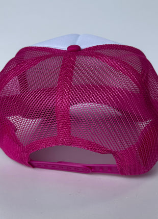 GET NASTY GOOD GIRL Inappropriate FUNNY Pink Mesh Trucker Hat SnapBack Cap Custom Printed